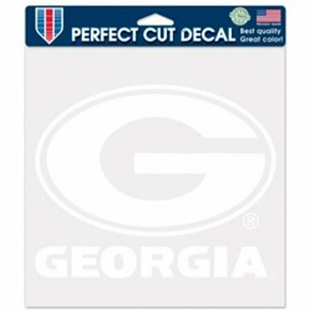 WINCRAFT Georgia Bulldogs Decal 8x8 Perfect Cut White 3208503139